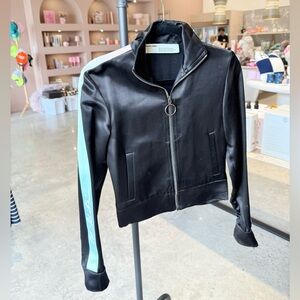 Off white Black Satin Jacket